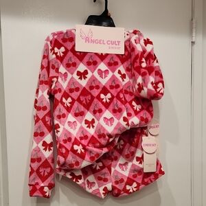 Angel Cult Red and Pink Fleece Set